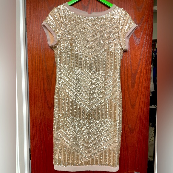 vince camuto gold sequin dress Vince Camuto Women's Dresses Dress,Bronze,0 at Amazon Women's Clothing store